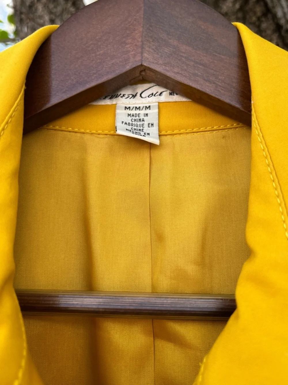 💛 Kenneth Cole Women’s Trench Coat – Mustard Yellow (Size M) - Picture 3 of 6